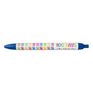 100 Dagen van School Kleurrijke Tally Mark Zwarte Inkt Pen