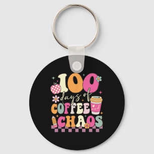 100 dagen van school koffie liefhebber 100ste dag sleutelhanger