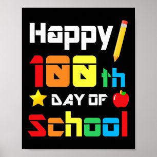 100 dagen van school leraar leuke school poster