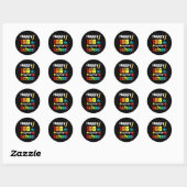 100 dagen van school leraar leuke school ronde sticker (Vel)