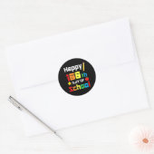 100 dagen van school leraar leuke school ronde sticker (Envelop)