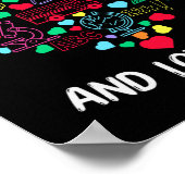100 dagen van school liefdevol hart leraar 100th D Poster (Hoek)