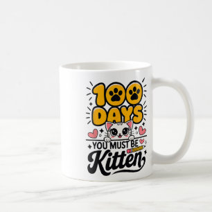100 dagen van school moet je kitten kat 100 dagen koffiemok