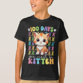 100 dagen van school moet je kitten kat 100 dagen t-shirt (Voorkant)