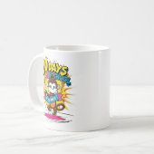 100 dagen van School Monkey Fun Koffie Gift Koffiemok (Voorkant links)