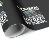 100 Dagen van School Monster Truck 100th Day Schoo Cadeaupapier (Rol Hoek)