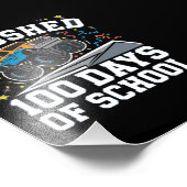 100 Dagen van School Monster Truck 100th Day Schoo Foto Afdruk (Hoek)