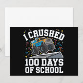 100 Dagen van School Monster Truck 100th Day Schoo Kaart (Voorkant / Achterkant)