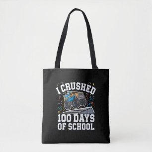 100 Dagen van School Monster Truck 100th Day Schoo Tote Bag