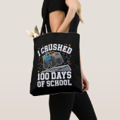 100 Dagen van School Monster Truck 100th Day Schoo Tote Bag (Dichtbij)