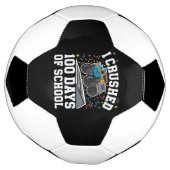 100 Dagen van School Monster Truck 100th Day Schoo Voetbal (Gedraaid)