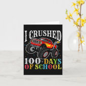 100 Dagen van School Monster Truck Jongens Meisjes Kaart (Gele Bloem)