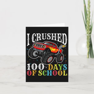 100 Dagen van School Monster Truck Jongens Meisjes Kaart