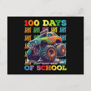 100 dagen van school monster vrachtwagen leraar st briefkaart