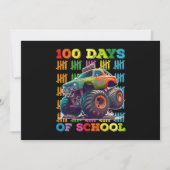 100 dagen van school monster vrachtwagen leraar st kaart (Voorkant)