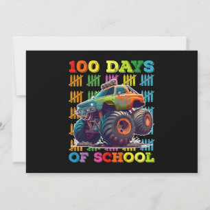 100 dagen van school monster vrachtwagen leraar st kaart