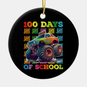 100 dagen van school monster vrachtwagen leraar st keramisch ornament