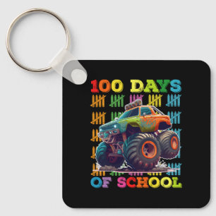 100 dagen van school monster vrachtwagen leraar st sleutelhanger