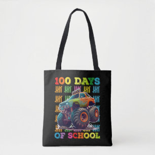 100 dagen van school monster vrachtwagen leraar st tote bag