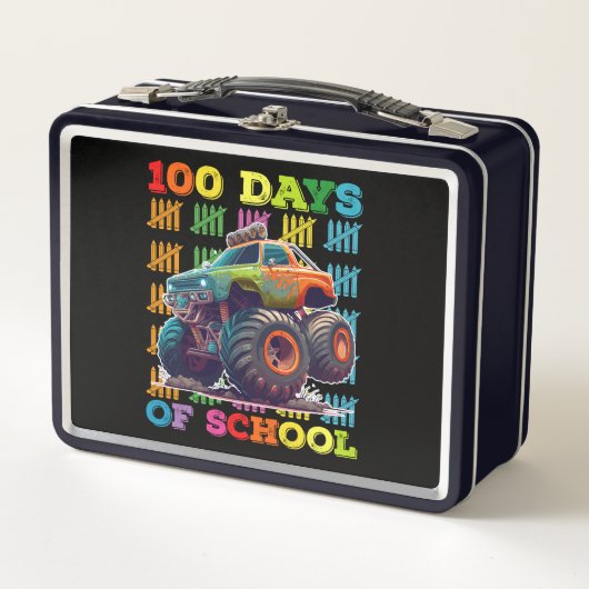 100 Dagen Van School Monstertruck Leraar Student (Voorkant)
