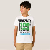 100 dagen van School Notitieboek Paper Green Desig T-shirt (Voorkant volledig)