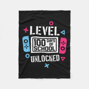 100 dagen van school ontgrendelde gamer videogames fleece deken