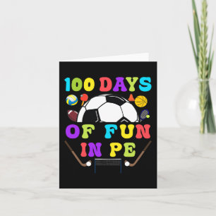 100 dagen van school PE leraar sportschool coach P Kaart