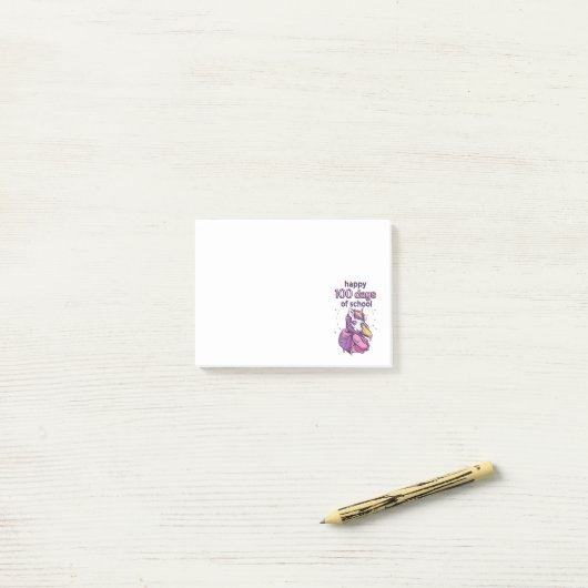 100 dagen van school post-it® notes (Op bureau)