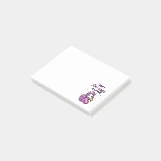100 dagen van school post-it® notes (Schuin)