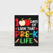 100 dagen van school pre-k leven leraar student kaart (Gele Bloem)