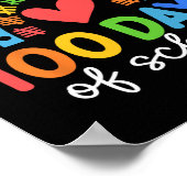100 dagen van School Regenboog Celebration Design Poster (Hoek)