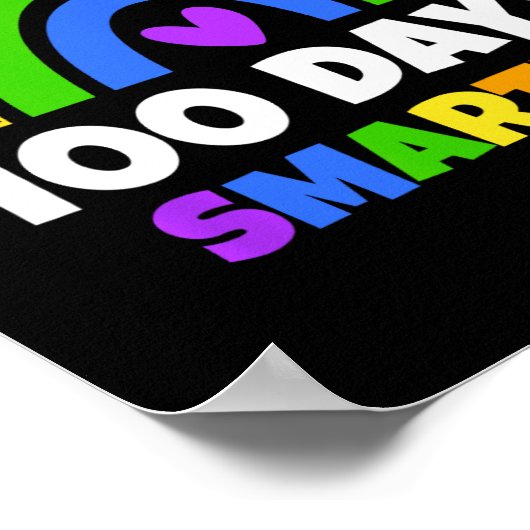 100 dagen van school regenboog Kinderen en docente Poster (Hoek)