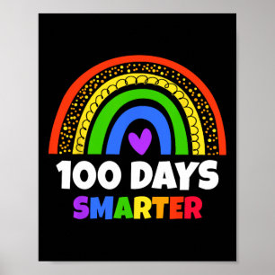 100 dagen van school regenboog Kinderen en docente Poster