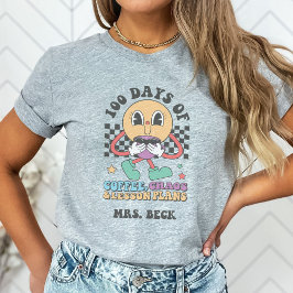 100 Dagen van School Retro Leraar T-shirt