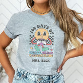 100 Dagen van School Retro Leraar T-shirt