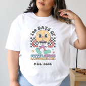 100 Dagen van School Retro Leraar T-shirt
