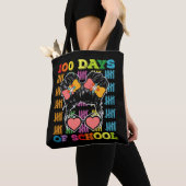 100 dagen van school rommelige Bun leraar Tote Bag (Dichtbij)