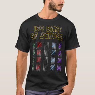 100 dagen van school sabels en ster print ruimte o t-shirt