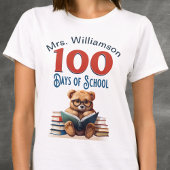100 Dagen van School Schattige Beer Leesdocent T-shirt