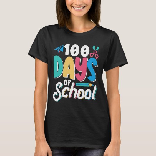 100 dagen van school Schattige CL Kinder leerling T-shirt (Voorkant)