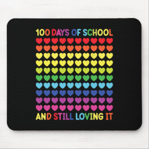 100 Dagen van School Schattige Hart Leraren en Kin Muismat