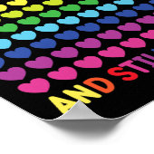 100 Dagen van School Schattige Hart Leraren en Kin Poster (Hoek)