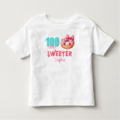 100 dagen van school Schattige lief donut meisje n Kinder Shirts (Voorkant)