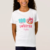 100 dagen van school Schattige lief donut meisje n T-shirt (Voorkant)