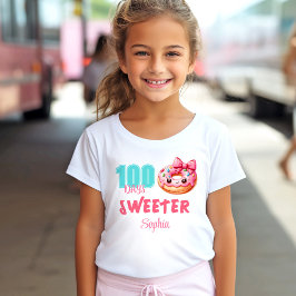 100 dagen van school Schattige roze donut meisje n T-shirt