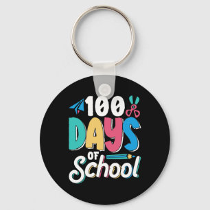 100 dagen van school Schattigee klas Kinder leerli Sleutelhanger