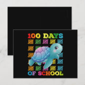 100 dagen van school schildpad leraar student briefkaart (Voorkant / Achterkant)