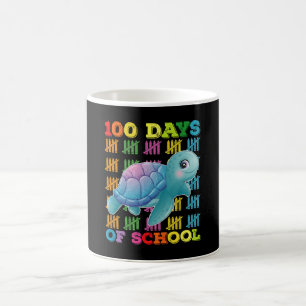 100 dagen van school schildpad leraar student koffiemok