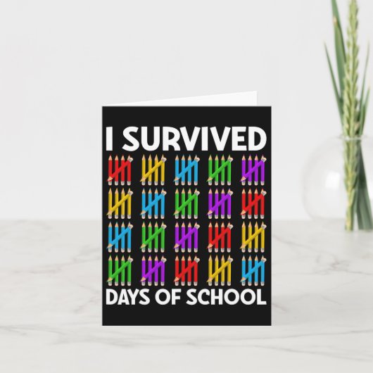 100 dagen van school Shirt Kinder 100e dag school  Kaart (Voorkant)