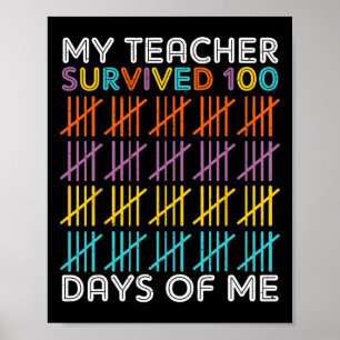 100 dagen van school Shirt Kinder 100e dag school  Poster